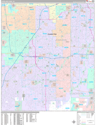 Overland Park Wall Map Premium Style 2024